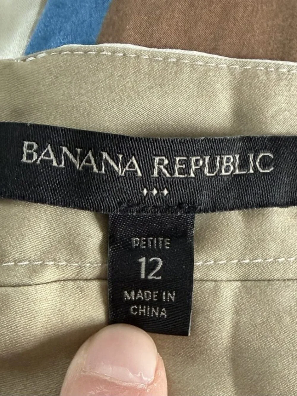 Banana Republic Drop Waist Maxi Skirt Silky Stripe Slit Sz 12P - Picture 5 of 5